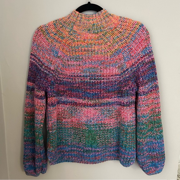 Gap Cable Knit Chunky Rainbow Sweater Sz XS - Picture 5 of 8